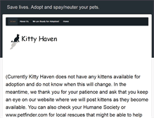 Tablet Screenshot of kittyhavencats.com
